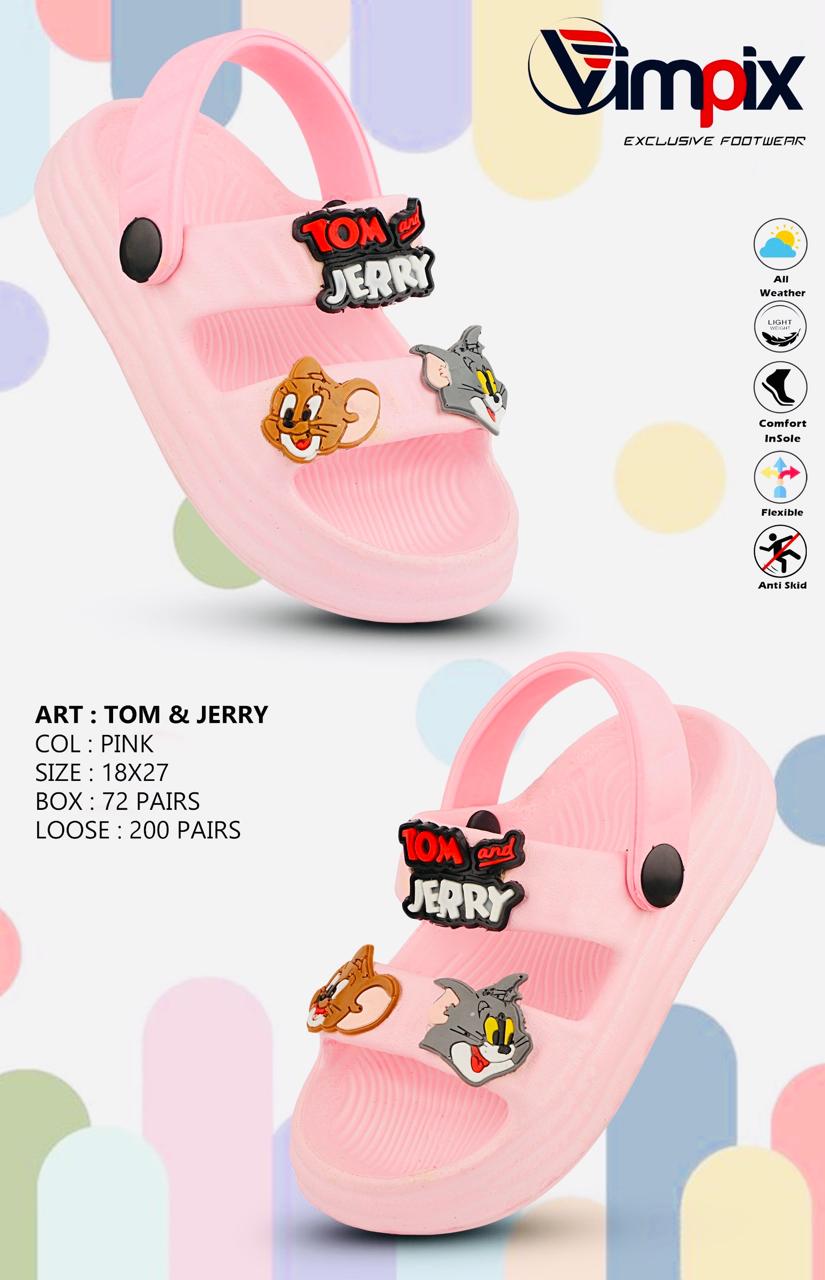 Kids Clogs Tom And Jerry Pink