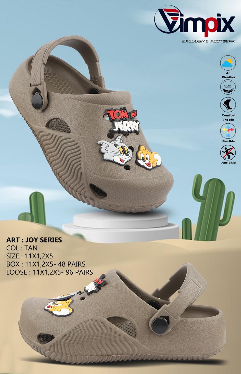 Clogs For Kids Tan Joy Series