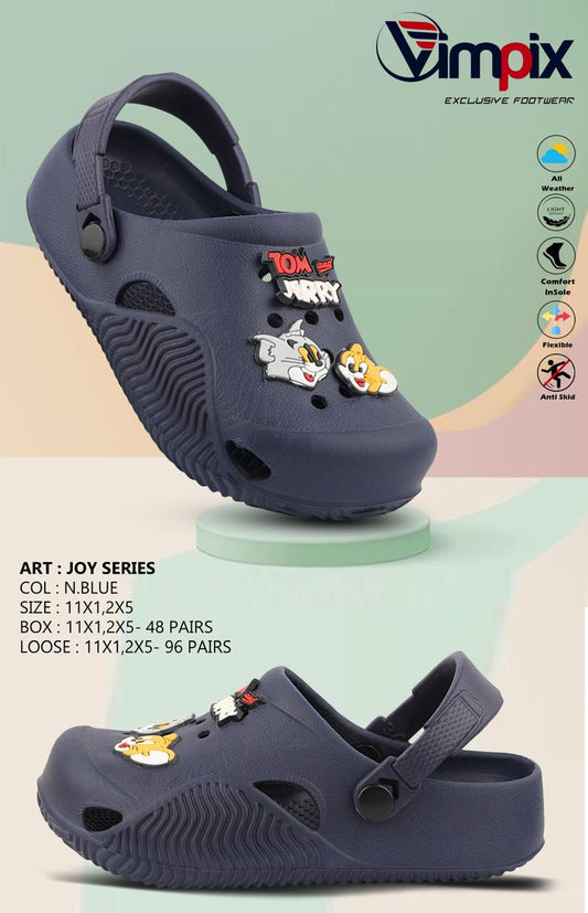 Kids Clogs Navy Blue Joy Series