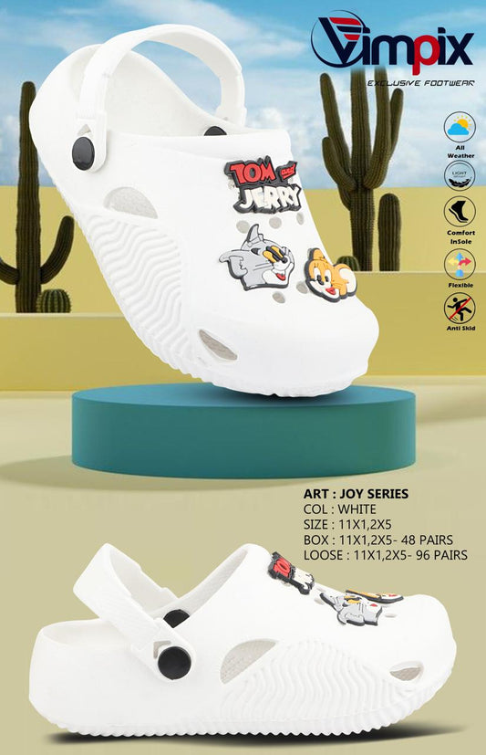 Clogs For Kids White Joy Series