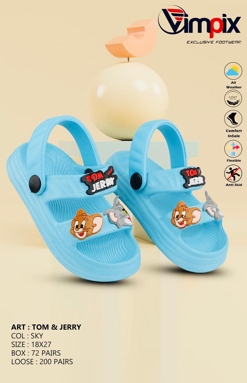 Kids Clogs Tom and Jerry Sky Blue