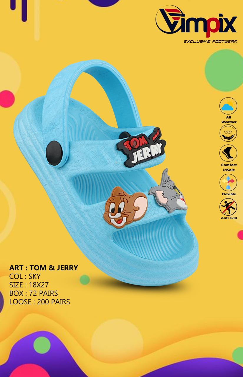 Kids Clogs Tom and Jerry Sky Blue